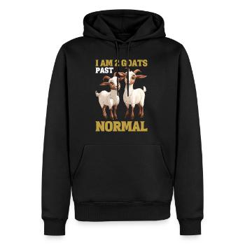 I Am 2 Goats Past Normal 2 - Männer Premium Bio Hoodie - Schwarz - Vorne - Nico (187cm)