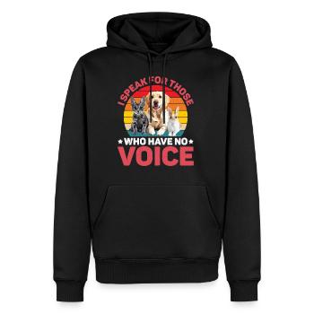 I Speak For Those Who Have No Voice - Männer Premium Bio Hoodie - Schwarz - Vorne - Nico (187cm)