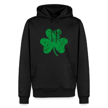 Shamrock - Männer Premium Bio Hoodie - Schwarz - Vorne - Nico (187cm)