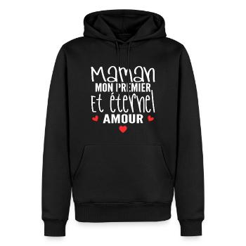 Ewige Liebe Mama Geschenk - Männer Premium Bio Hoodie - Schwarz - Vorne - Nico (187cm)