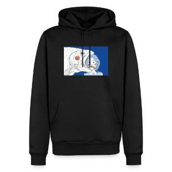 Sushi - Sweat à capuche Premium bio Homme - noir - Devant - Nico (187cm)