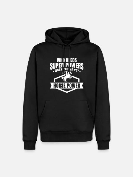 Puissance des chevaux - Sweat à capuche Premium bio Homme - noir
