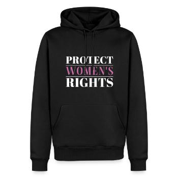 Protéger les droits des femmes - Sweat à capuche Premium bio Homme - noir - Devant - Nico (187cm)
