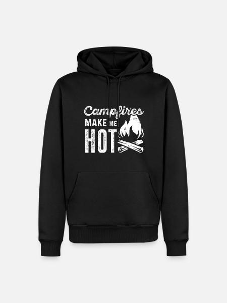 Campfires Make Me Hot - Men’s Premium Organic Hoodie - black