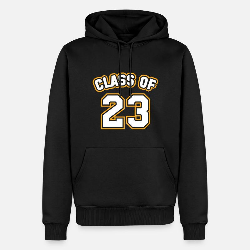 Classe de 23 - Sweat à capuche Premium bio Homme - noir