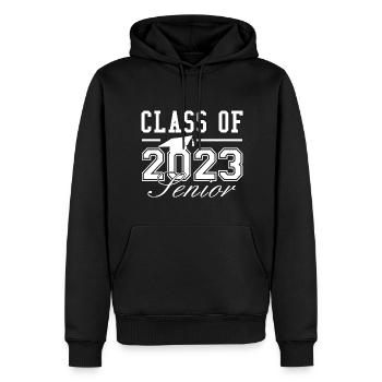 Jahrgang 2023 Senior - Männer Premium Bio Hoodie - Schwarz - Vorne - Nico (187cm)