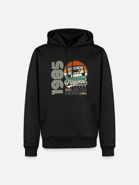 Original 1985 Jahrgang Vintage Geburtstag Retro - Männer Premium Bio Hoodie - Schwarz