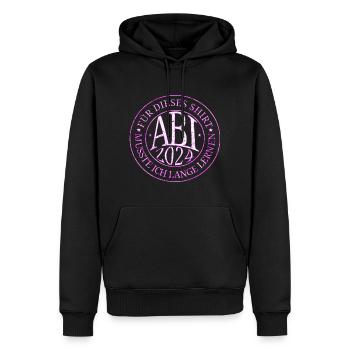 Abi Prüfung 2024 - Männer Premium Bio Hoodie - Schwarz - Vorne - Nico (187cm)