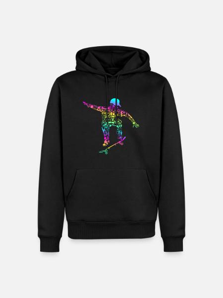 Skater Stunt Freestyle - Men’s Premium Organic Hoodie - black
