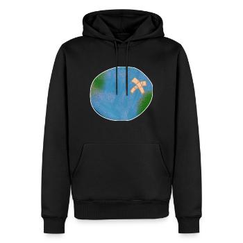 Protection du climat conservation de la nature - Sweat à capuche Premium bio Homme - noir - Devant - Nico (187cm)