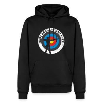 Best Archery Dad Ever Archer Papa Father's Day - Men’s Premium Organic Hoodie - black - Front - Nico (187cm)