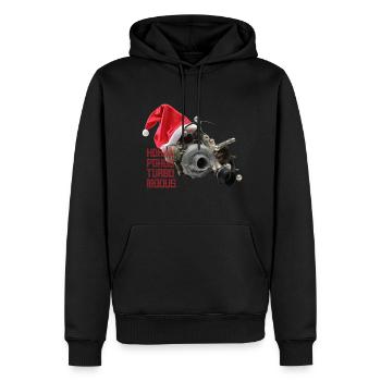 HOKUS POKUS TURBO MODUS! Dein xmas-Turbolader! - Männer Premium Bio Hoodie - Schwarz - Vorne - Nico (187cm)