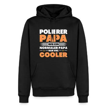 Polierer Papa wie ein normaler nur viel cooler - Männer Premium Bio Hoodie - Schwarz - Vorne - Nico (187cm)