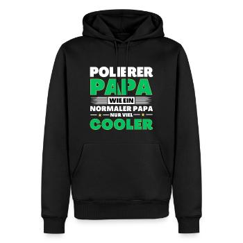 Polierer Papa wie ein normaler nur viel cooler - Männer Premium Bio Hoodie - Schwarz - Vorne - Nico (187cm)