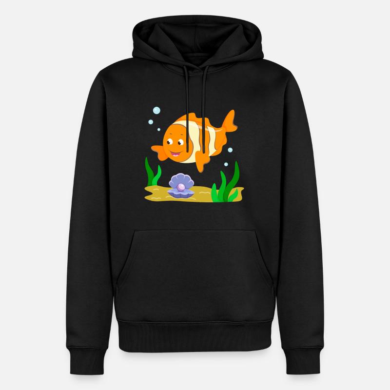 Fisch Clownfisch - Männer Premium Bio Hoodie - Schwarz