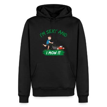 I'm Sexy And I Mow It, Landscape Gardeners Garden - Men’s Premium Organic Hoodie - black - Front - Nico (187cm)