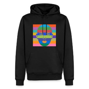 Colorful girl power - Men’s Premium Organic Hoodie - black - Front - Nico (187cm)