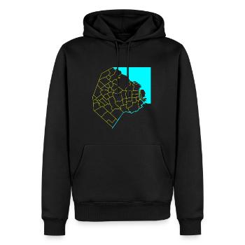 Buenos Aires - Männer Premium Bio Hoodie - Schwarz - Vorne - Nico (187cm)