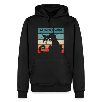 Da Hund Woars Nicht meine Schuld Katze - Männer Premium Bio Hoodie - Schwarz - Vorne - Nico (187cm)
