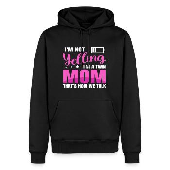 Muttertag Mutter von 2 Design für eine Mutter von - Männer Premium Bio Hoodie - Schwarz - Vorne - Nico (187cm)