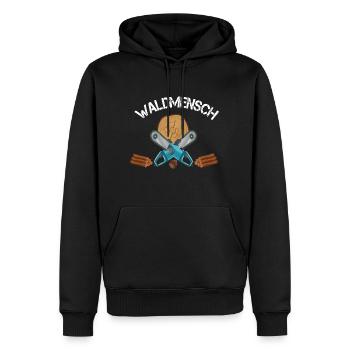 Waldmensch lustiges Schreiner Wald Holz Wald - Männer Premium Bio Hoodie - Schwarz - Vorne - Nico (187cm)