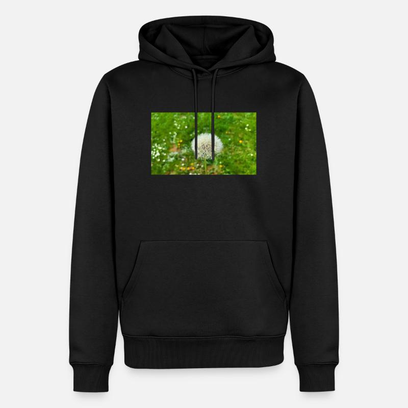 Pusteblume - Männer Premium Bio Hoodie - Schwarz