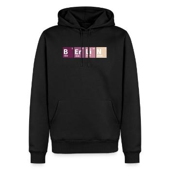 Berlin periodic table colored - Men’s Premium Organic Hoodie - black - Front - Nico (187cm)