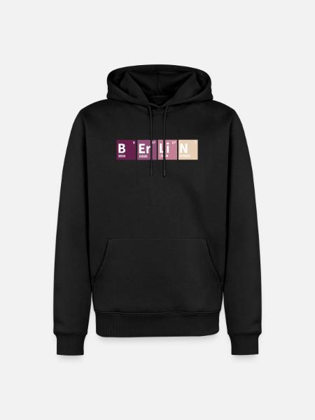 Berlin Periodensystem Bunt - Männer Premium Bio Hoodie - Schwarz