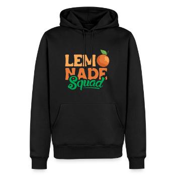 Orange Citrus Limonade Lemonade Crew - Männer Premium Bio Hoodie - Schwarz - Vorne - Nico (187cm)