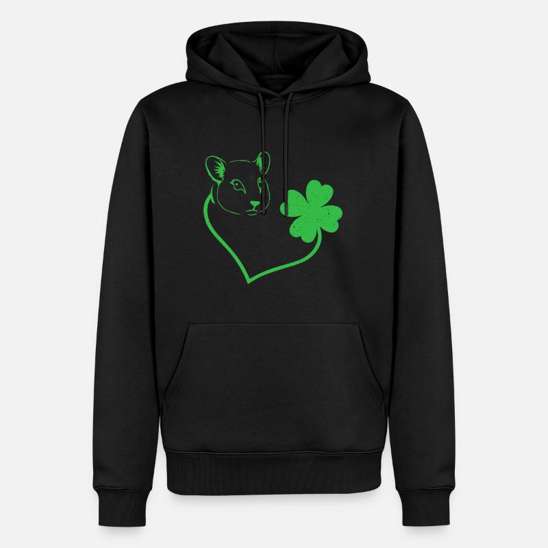 Hamster Cloverleaf Coeur Cloverleaf - Sweat à capuche Premium bio Homme - noir