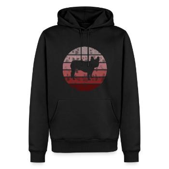 Frenchie, Chiens, Bully, Français Bulldog - Sweat à capuche Premium bio Homme - noir - Devant - Nico (187cm)