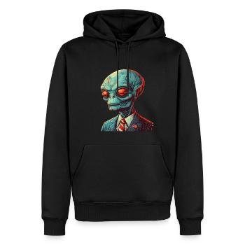 Président d’Alien : Design créatif de science-fiction - Sweat à capuche Premium bio Homme - noir - Devant - Nico (187cm)