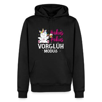 Einhorn Bier Party Hokus Pokus Vorglüh Modus - Männer Premium Bio Hoodie - Schwarz - Vorne - Nico (187cm)