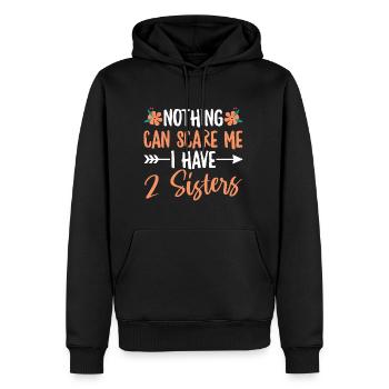 Matching Siblings Design für die mittlere - Männer Premium Bio Hoodie - Schwarz - Vorne - Nico (187cm)