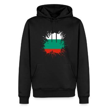 Bulgarien Flagge Bulgarische Fahne Goldstrand - Männer Premium Bio Hoodie - Schwarz - Vorne - Nico (187cm)