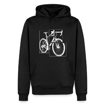 Vélo De Route Vélo Vélo Course Cyclisme Vélo Amour - Sweat à capuche Premium bio Homme - noir - Devant - Nico (187cm)