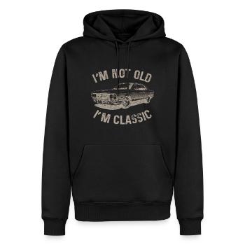 I´m Not Old I´m Classic - Men’s Premium Organic Hoodie - black - Front - Nico (187cm)