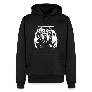 CHOW chien chien Portrait Wilsigns - Sweat à capuche Premium bio Homme - noir - Devant - Nico (187cm)