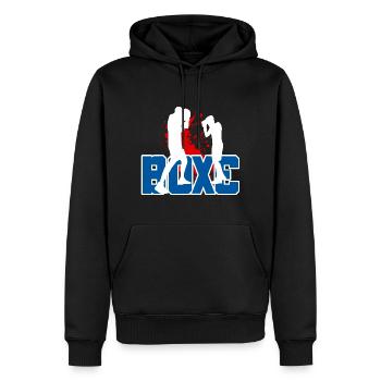 Boxe Boxeur Amateur - Sweat à capuche Premium bio Homme - noir - Devant - Nico (187cm)
