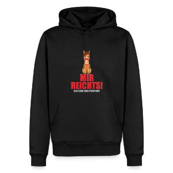 MIR REICHTS! ICH GEH ZUM PONYHOF - PFERD - PFERDE - Männer Premium Bio Hoodie - Schwarz - Vorne - Nico (187cm)