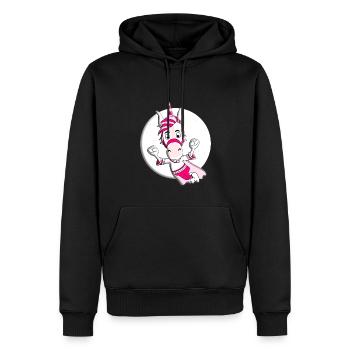 EINHORN - MOND - MONDSCHEIN - SUPERHELD - KINDER - Männer Premium Bio Hoodie - Schwarz - Vorne - Nico (187cm)