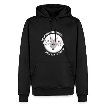 FLEDERMAUS - MONDSCHEIN - HALLOWEEN - TIERISCH - Männer Premium Bio Hoodie - Schwarz - Vorne - Nico (187cm)