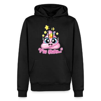 crotte girly - Sweat à capuche Premium bio Homme - noir - Devant - Nico (187cm)