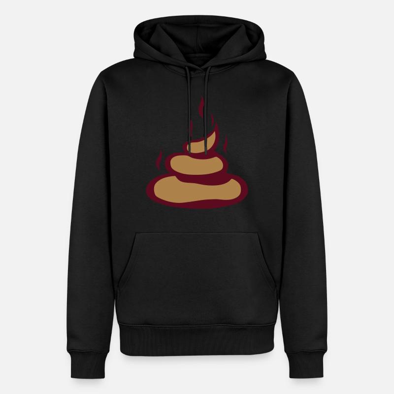 caca merde crotte bouse 2 - Sweat à capuche Premium bio Homme - noir
