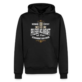 Pflegefachkraft Pfleger Pflege Pflegekraft perfekt - Männer Premium Bio Hoodie - Schwarz - Vorne - Nico (187cm)