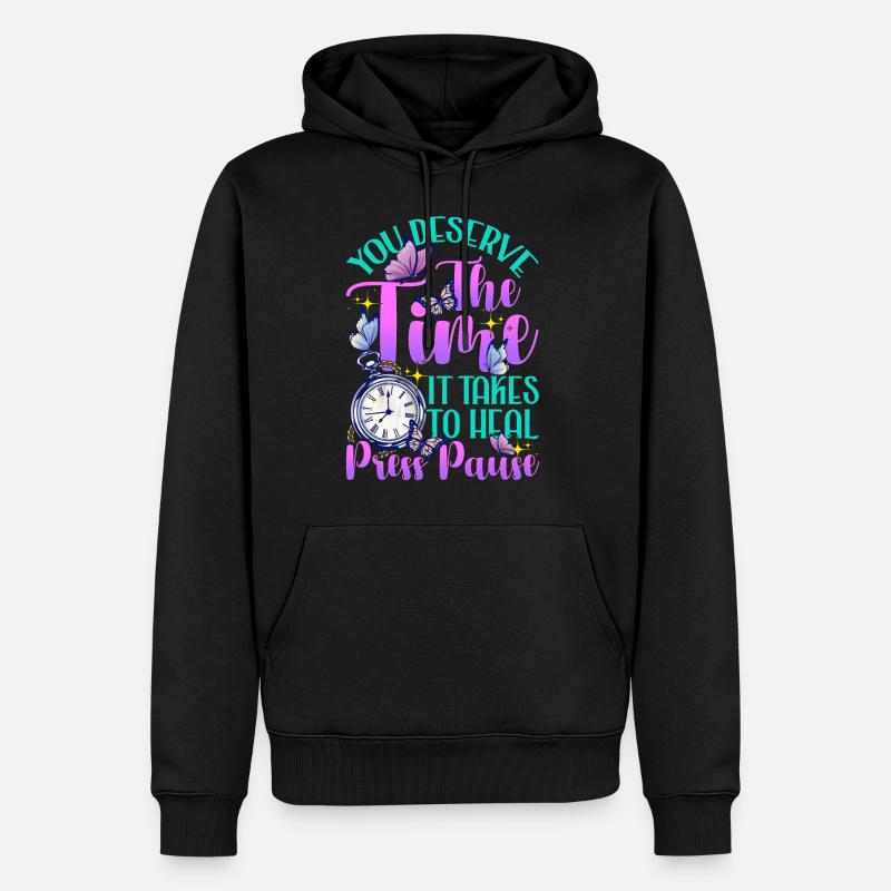 Healing Heal Santé Soins de santé Relax Therapy Time - Sweat à capuche Premium bio Homme - noir