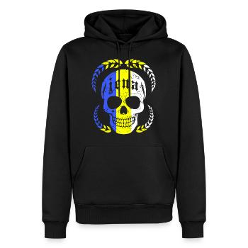 Jena Skull Vintage - Men’s Premium Organic Hoodie - black - Front - Nico (187cm)
