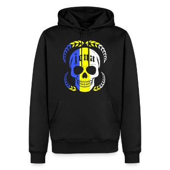Jena Skull - Men’s Premium Organic Hoodie - black - Front - Nico (187cm)