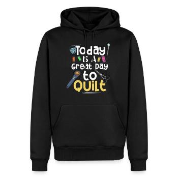 It's A Great Day To Quilt Quilting Geschenk - Männer Premium Bio Hoodie - Schwarz - Vorne - Nico (187cm)