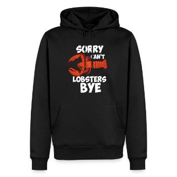 Désolé ne peut pas langoustes bye - Sweat à capuche Premium bio Homme - noir - Devant - Nico (187cm)